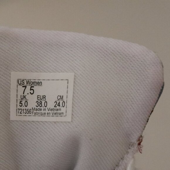 VANS checkerboard roses floral lace up Canvas Low Skate sneakers coastal 7.5 - Picture 7 of 10